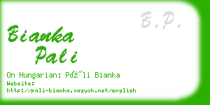 bianka pali business card